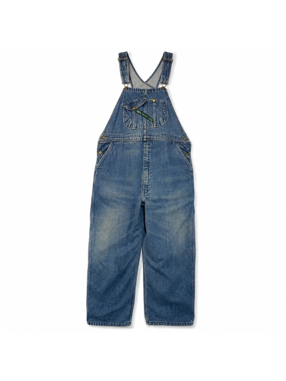 Key Bib Overalls Mens 42x26 Measures 25 Jeans Relaxed Fit Workwear Vintage